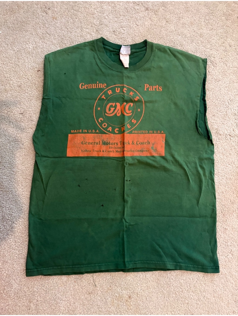 Y2K GMC Genuine Parts Cut Off Tank Top - Large